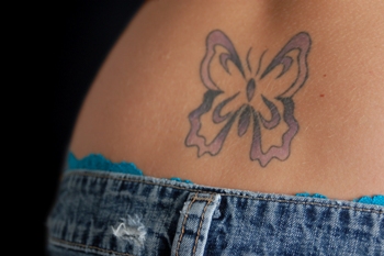 This photo of a butterfly tattoo is used courtesy of Scott Snyder of Lubbock, Texas.